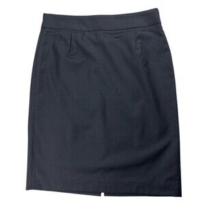 J. Crew Straight Skirt Pinstripe Lightweight Wool Boss Babe Size 6 Small Flaws
